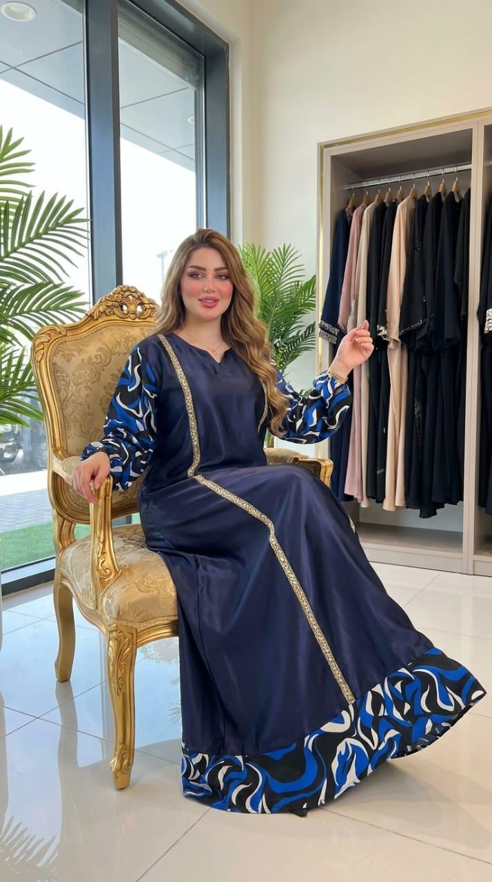 فستان ماكسي فاخر بتفاصيل عصرية