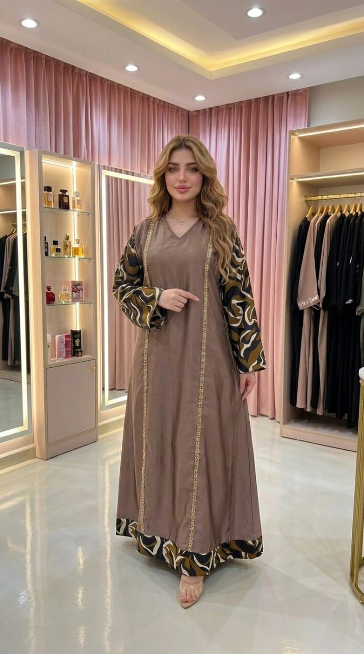 فستان ماكسي فاخر بتفاصيل عصرية