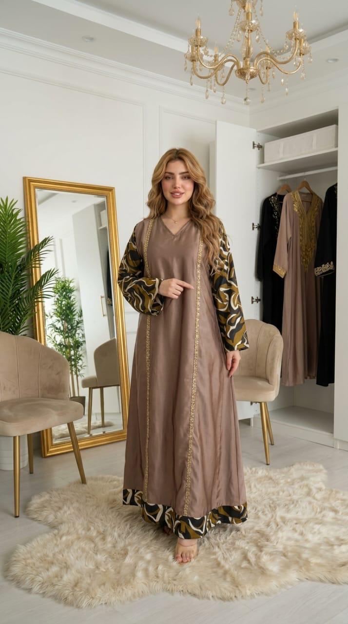 فستان ماكسي فاخر بتفاصيل عصرية